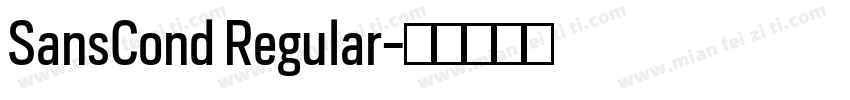 SansCond Regular字体转换